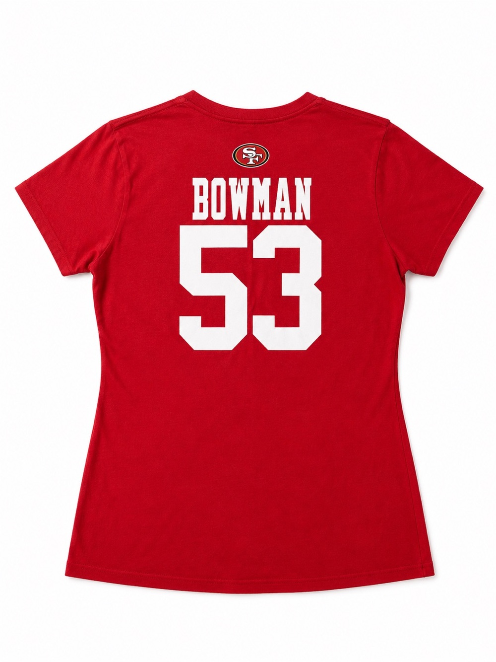 San Francisco 49ers NaVorro Bowman #53 Women’s NFL Graphic Tee Red Size 2XL - Picture 3 of 5